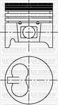 Motor Piston Segman Std Tud5. Vjx. Vjy. Vyz 77.00Mm