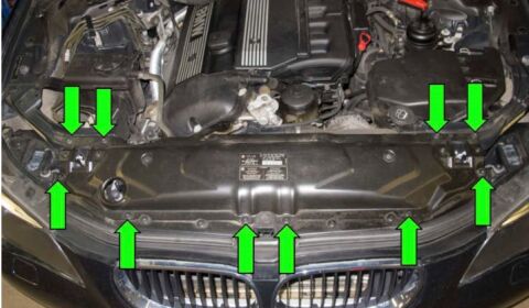 Bmw 5 Serı- E60- 04/10; Ön Panel Üst Parça (üst Kısım) Sac (tw) - 51647033741