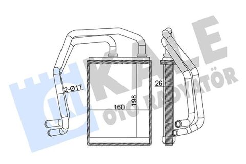 KALORİFER RADYATÖRÜ MITSUBISHI CANTER FUSO 2.8L 4M40 Euro1 FE711 01- 3.9L 4D34-2A FE839 Euro4 06- 3.9L 4D34T FE859 06- - ALEMİNYUM