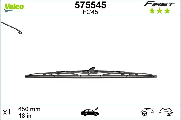 Silecek Süpürgesi 450Mm Normal Tip First Üniversal