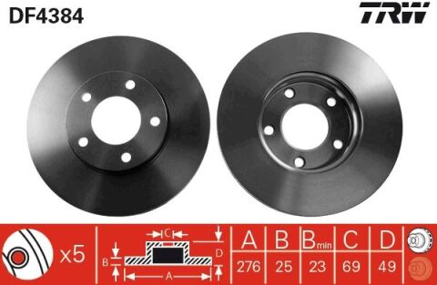 ÖN FREN AYNASI HAVALI MAZDA 3 1.4/1.6/1.6DI TURBO 03- MAZDA 5 1.8/2.0/2.0CD 05-