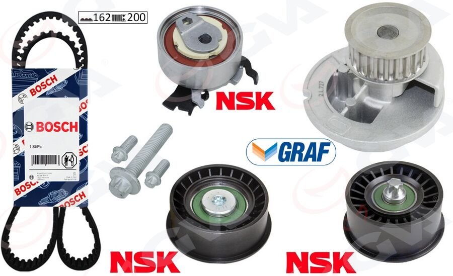 DEVİRDAİMLİ EKSANTRİK GERGİ KİTİ 162x200 ASTRA G 1.4 1.6 16V 98-05 VECTRA C 1.6 CORSA C 1.4 1.6