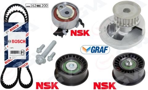 DEVİRDAİMLİ EKSANTRİK GERGİ KİTİ 162x200 ASTRA G 1.4 1.6 16V 98-05 VECTRA C 1.6 CORSA C 1.4 1.6