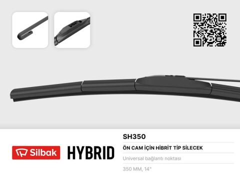 SİLECEK SÜPÜRGESİ HYBRID TİPİ 350mm ÜNİVERSAL