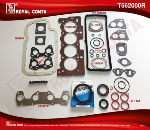 MOTOR TAKIM CONTA REINZ KEÇELİ S.LASTİKLİ P207 1.4 TU3A 06 P106-P205-P206-P306-P307 TU3JP 1.4