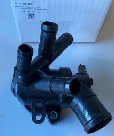 TERMOSTAT 95 C KOMPLE RENAULT CLIO IV 12 CAPTUR 13 MEGANE IV 15 DACIA DUSTER 13 DOKKER 12 NISSAN QASHQAI II J11 15 1.2 TCe H5F