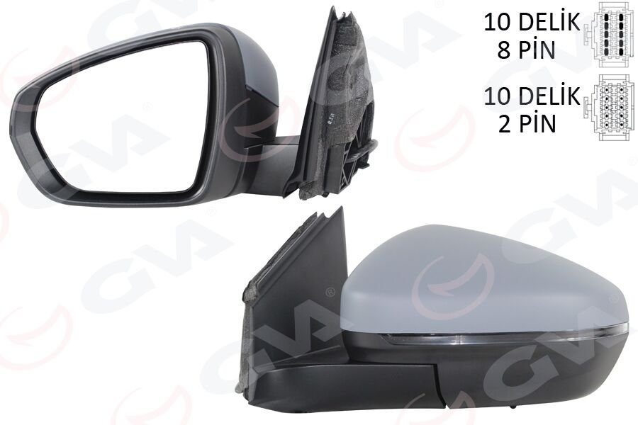 DIŞ DİKİZ AYNASI SOL ELEKTRİKLİ KATLANABİLİR ISITMALI SİNYALLİ ASTARLI KONVEKS PSA 3008-4008 16-23