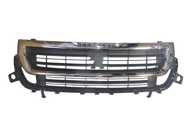 (yeni Ürün!!!)peugeot Partner- Tepee- 15/18; Ön Panjur Siyah/nikelaj Çerçeveli Komple (ön Tampon Üst)(tw) - 1613573580