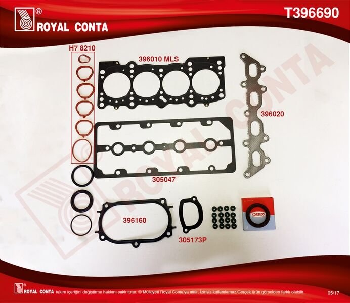 ÜST TAKIM CONTA REINZ KEÇELİ LASTİKLİ PALIO-ALBEA 1.2 16V 80HP 188A5.000