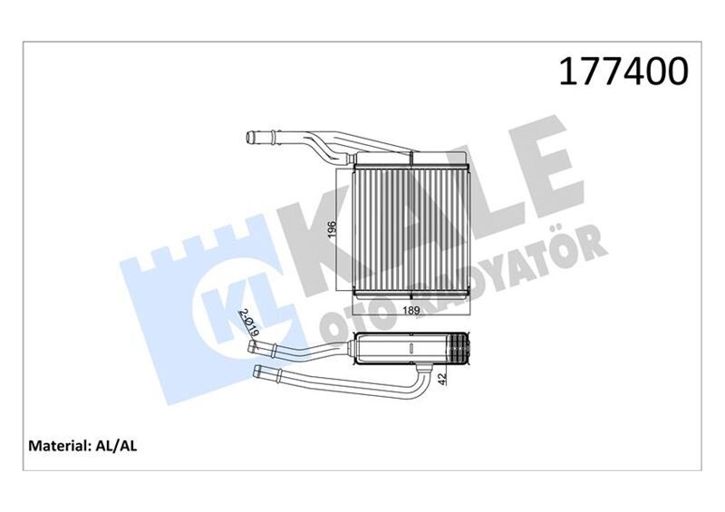 KALORİFER RADYATÖRÜ FOCUS-TOURNEO CONNECT 1.6 16V-1.8 16V-1.8 TDI 207x196x27 2 SIRA ALB