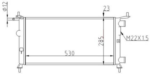RADYATOR MECHANİCAL MT 530 285 23 CORSA B 1.2İ 93 63290A