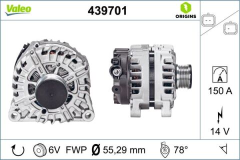 Alternatör 14V 150Ah C3-C4-Berlıngo- P207-P308-P407-C Elysee 1.6 2.0 Hdi
