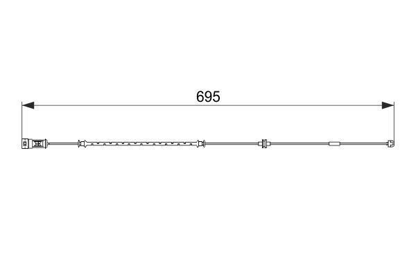 ÖN FREN BALATA FİŞİ İKAZ KABLOSU VECTRA C 04/2002 VECTRA C GTS 08/2002 SİGNUM 2003 678mm