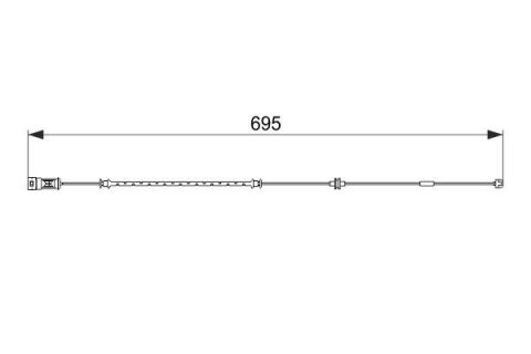 ÖN FREN BALATA FİŞİ İKAZ KABLOSU VECTRA C 04/2002 VECTRA C GTS 08/2002 SİGNUM 2003 678mm