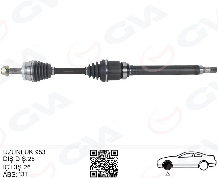 ÖN AKS KOMPLE SAG VOLVO S40 I V40 I 1.8-2.0 97 04