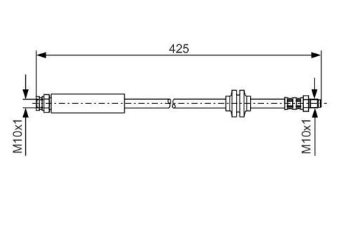 Fren Hortumu Ön Fıat Fıorıno 09 Linea 07 Punto 09 425.00 Mm