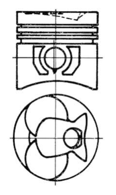 PISTON SEGMAN STD 90.90mm MERCEDES OM616 OM617 W123 S123 W460 B601 SESSIZ