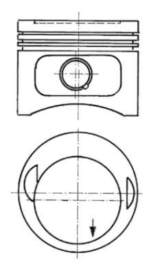 PISTON SEGMAN 0.50 96.00mm MERCEDES M102 W201 W123 W124 W460 22 PIM