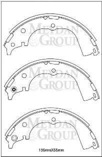 04495-26180 - Toyota Hıace- Minibüs- 89/97; Arka Fren Pabucu (135X55) (Daıwa)