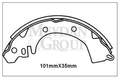 Mb238881 - Hyundaı Excel- 90/91; Arka Fren Pabucu (101X35) (Daıwa)