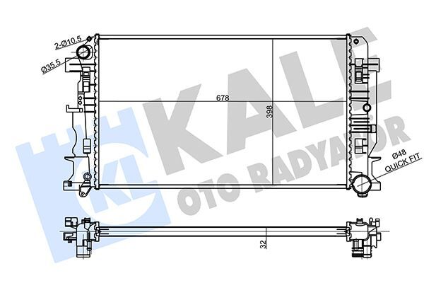 Motor Su Radyatoru Mercedes Sprınter B906 . Vw Crafter 30-35-50 678X398X32