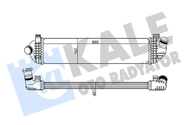 Turbo Radyatörü Intercooler Volvo C30 06-12 -S40 04 V50 04 1.6D-2.0D- C70 2.0D 08 658X157