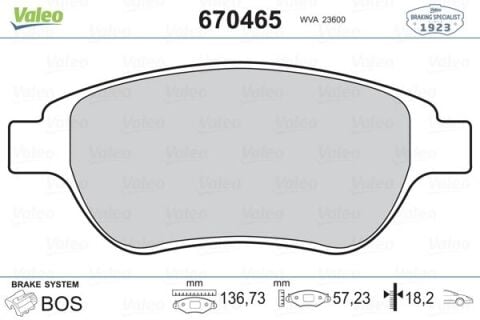 Ön Balata P207 06 P307 00 Doblo 01 Partner 03 Berlıngo 00 C3 02 C4 04 Xsara 00