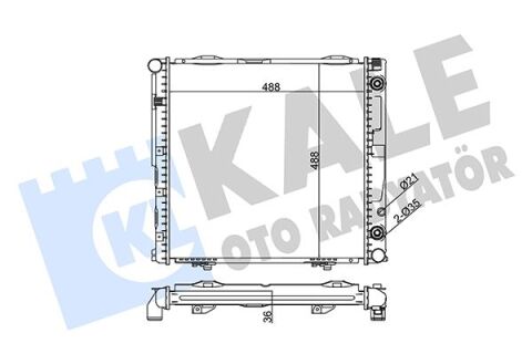 Motor Su Radyatoru Mercedes W124 S124 C124 A124 Klımalı / Otomatık Sanzıman