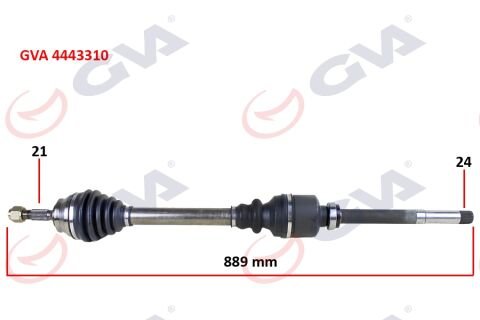 KOMPLE AKS SAĞ P301-ELYSEE 12- 1.6 HDI 889mm