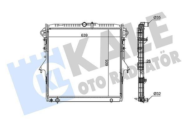 Motor Radyatoru Ford Ranger 3.2 Tdcı 11 Mt Kalınlık 26 Mm