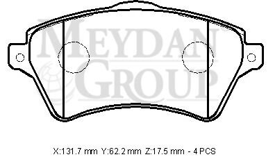 Sfp000020 - Landrover Dıscovery- 90/98; Ön Fren Balatası (10Lu)(Disk) (131,7X62,2X17,5) (Fmk)
