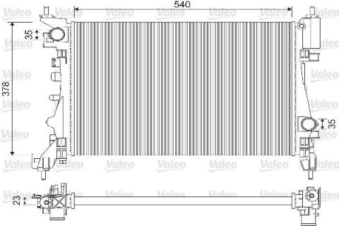 Motor Su Radyatörü Opel Corsa D-Corsa E 1.2-1.4 A12Xer A12Xel B12Xel A14Xer B14Xer 11 540X378X23