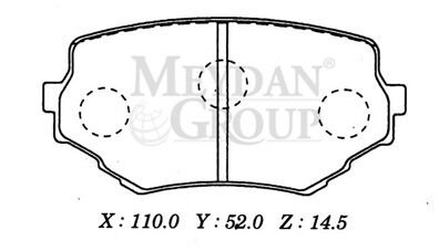 55200-77E00 - Suzukı Grand Vıtara- 98/02; Ön Fren Balatası Grand 4Kapı (Disk) (110X52X14,5) (Daıwa)
