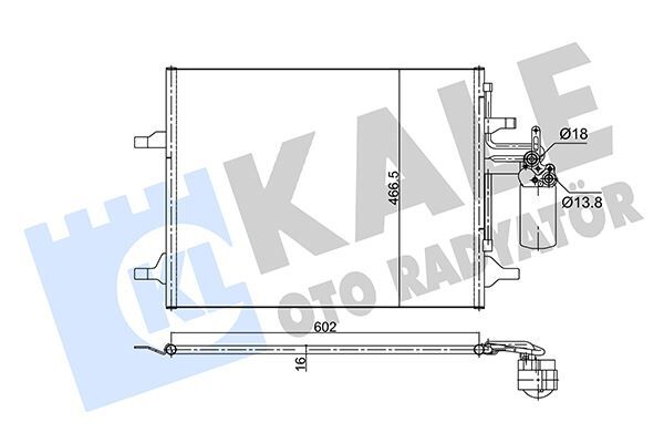 Klima Radyatörü Kondenser Al/Al Volvo S60 Iı-S80 Iı-V60-V70 Iıı-Xc60-Xc70