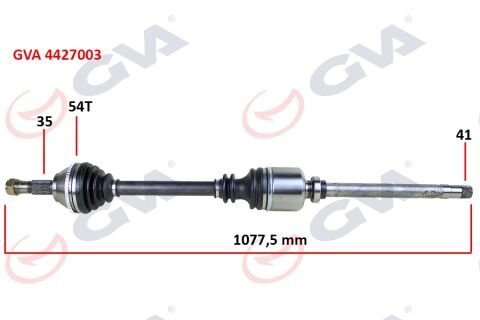 KOMPLE AKS SAĞ DUCATO-BOXER-JUMPER 2.5 D 94-02 18Q ABS Lİ 54DİŞ 1085mm