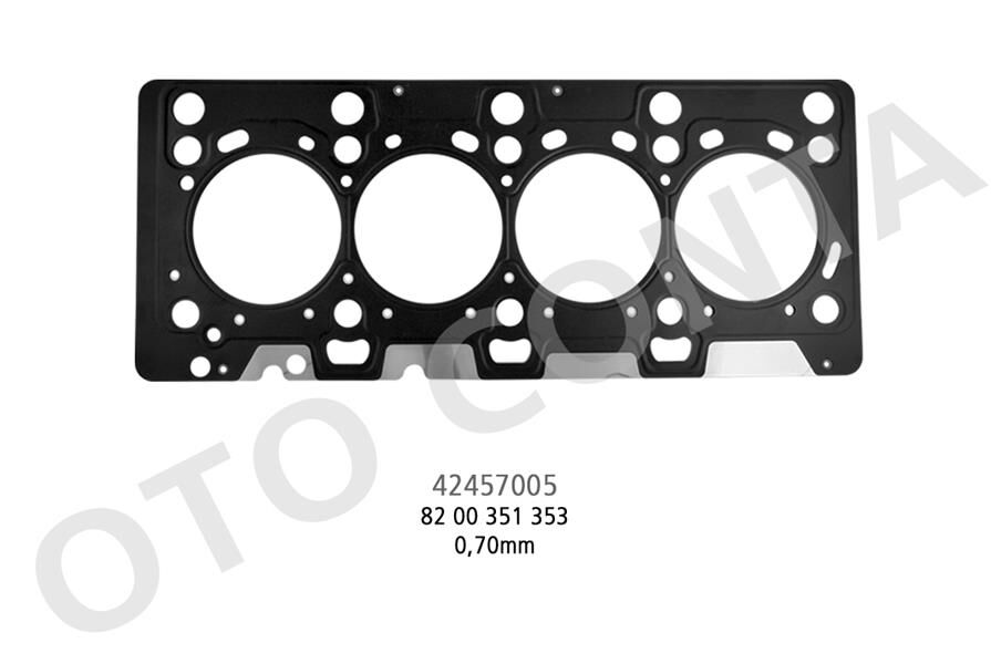 SİLİNDİR KAPAK CONTASI CLIO II-III-IV MEGANE II-III KANGOO 04 FLUENCE 09 DUSTER 10 QASHQAI 06 13 MICRA III 05 SUZUKI JIMNY 03 1.5 DCI 8200360571 0.70MM KALIN