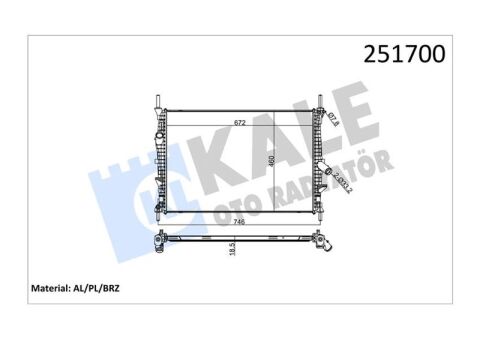 Motor Su Radyatoru Transıt V347 2.2Tdcı 2.4Tdcı 06 14