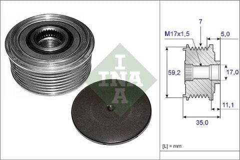 ALTERNATÖR KASNAĞI RULMANLI TRANSİT 2.4 TDCI 00-06 ALTERNATÖR OEM NO İÇİN: 2C1T10300BA