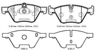 34116769100 - Bmw 3 Serı- E90- 05/11; Ön Fren Balatası (Kablosuz)Disk(155.2X63.50X19,50/154.7X63.50X19,50)(Bramax)