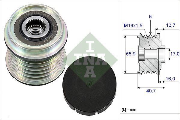 Alternatör Kasnağı Rulmanlı Clıo Iı-Kng-Mgn-Scenıc 1.9Dcı-1.9Dtı-Lgn Iı 1.8 16V-2.0 16V F9Q