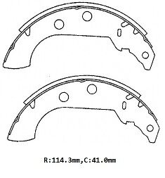 Peugeot 306- Sd/hb- 93/96; Arka Fren Pabucu (paletsiz)(114,3x41) (bramax) - 4241.55