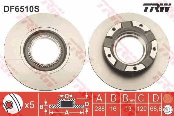 Arka Fren Dısk Aynası Transıt Custom V362 2.2Tdcı 12 Cap 288 16