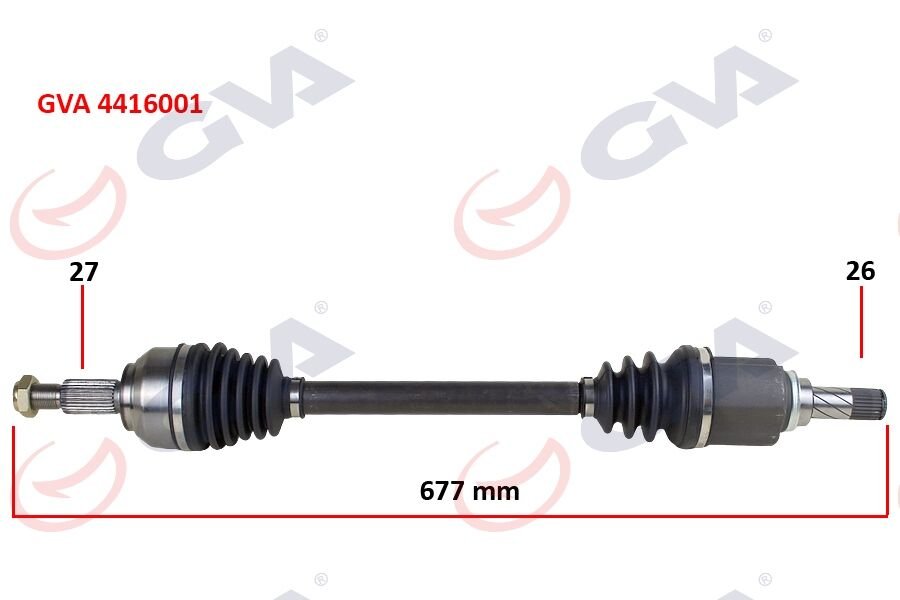 KOMPLE AKS SOL KANGOO 3 1.5 DCİ 08- 677mm