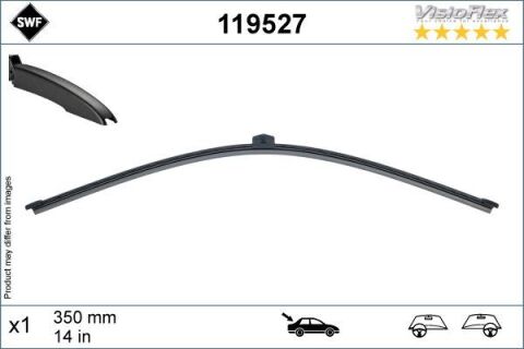 Swf Visioflex Flat Blade X1 340 Mm Arka Audı A3. Bmw X1. Vw Touareg