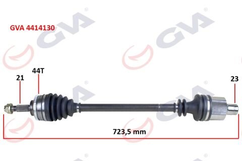 KOMPLE AKS SAĞ CLIO II 1.5DCI 98-05 ABS Lİ 44DİŞ 728mm YAYLI