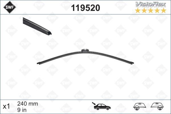 Swf Visioflex Flat Blade X1 240 Mm Arka Renault Clıo 4