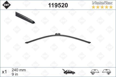 Swf Visioflex Flat Blade X1 240 Mm Arka Renault Clıo 4