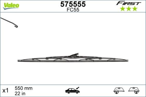 Silecek Süpürgesi 55Cm X1 Normal Tip First Üniversal