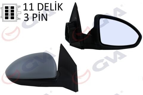 DIŞ DİKİZ AYNASI SAĞ CRUZE 09 ELEKTRİKLİ ISITMALI ASTARLI ASFERİK
