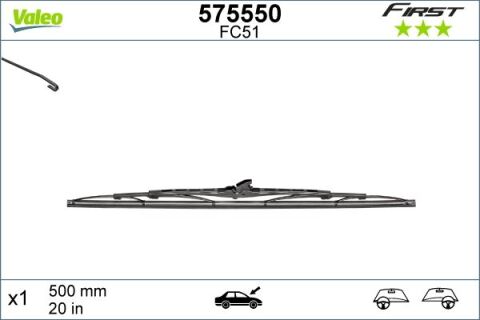 Silecek Süpürgesi Renault-Dacıa 500 Mm